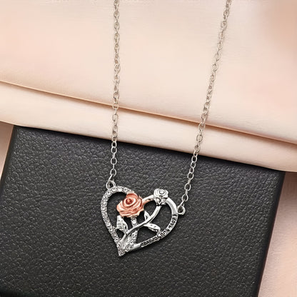 Heart Necklace Gift Set Bear Rose