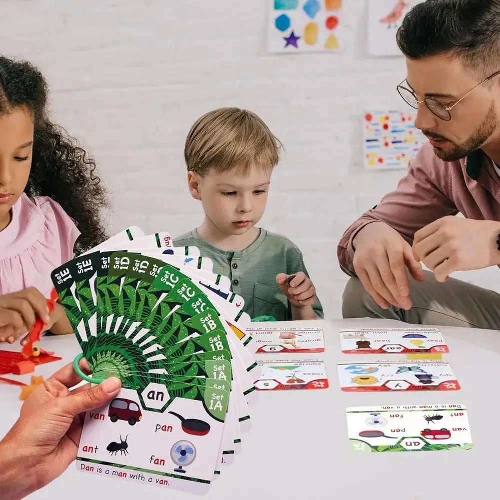 Nauki Czytania Fiszki Edukacyjne Fonetyka CVC Dzieci 1