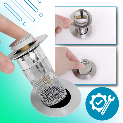 Odpływ Łazienkowy Antyzapachowy Stalowy Filtr Przeciwzatorowy