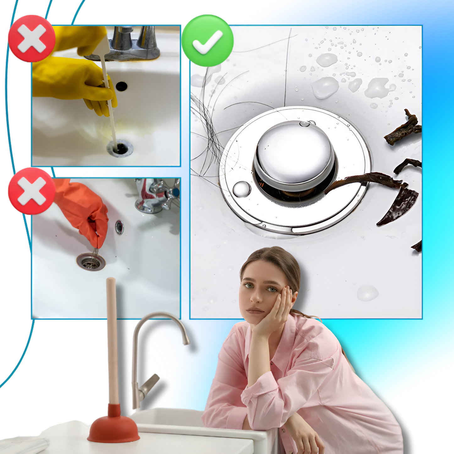 Odpływ Łazienkowy Antyzapachowy Stalowy Filtr Przeciwzatorowy