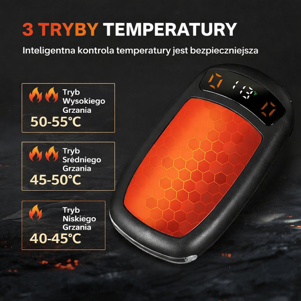 Ogrzewacz Do Rąk Elektryczny Kieszonkowy Wyświetlacz