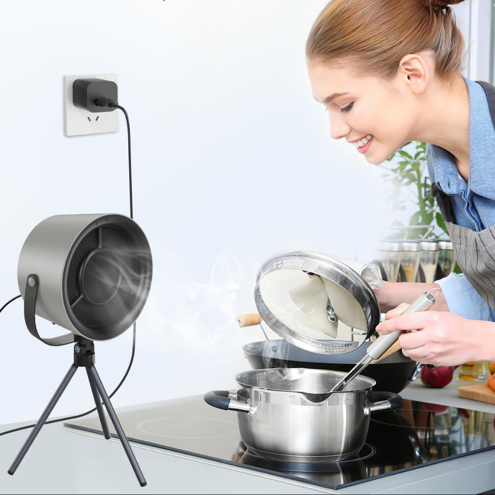 Okap Kuchenny Mini Przenośny USB Biurkowy Filtrem Węglowym 4