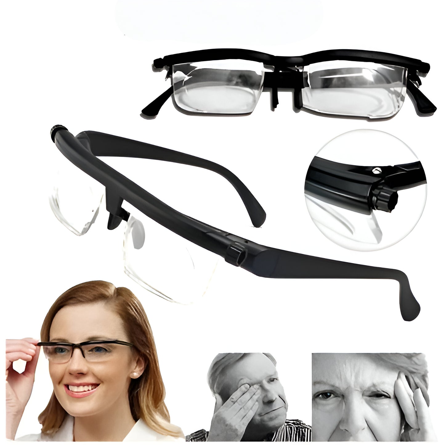 Adjustable Reading Glasses Magnification TR90