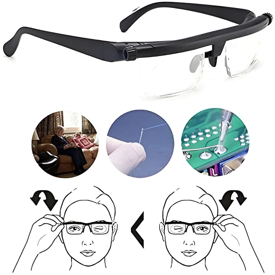 Adjustable Reading Glasses Magnification TR90