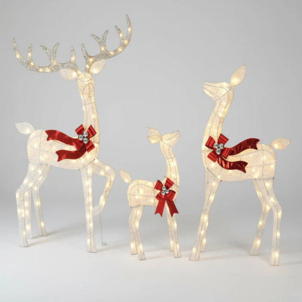 Adornos Navideños de Jardín Renos LED Decoración