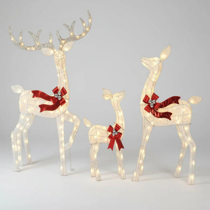 Adornos Navideños de Jardín Renos LED Decoración