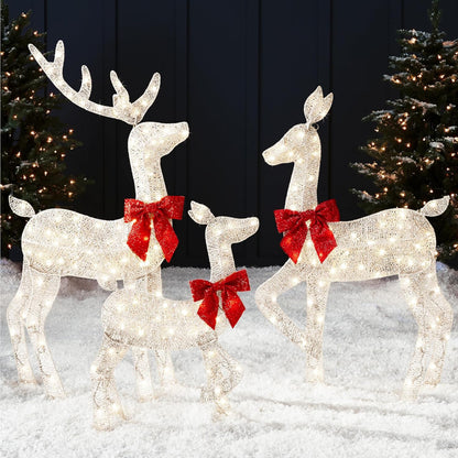 Adornos Navideños de Jardín Renos LED Decoración