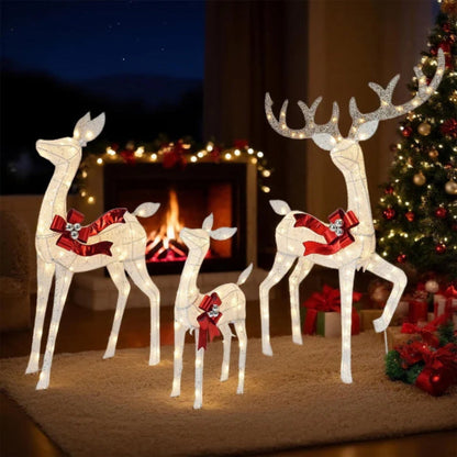 Adornos Navideños de Jardín Renos LED Decoración