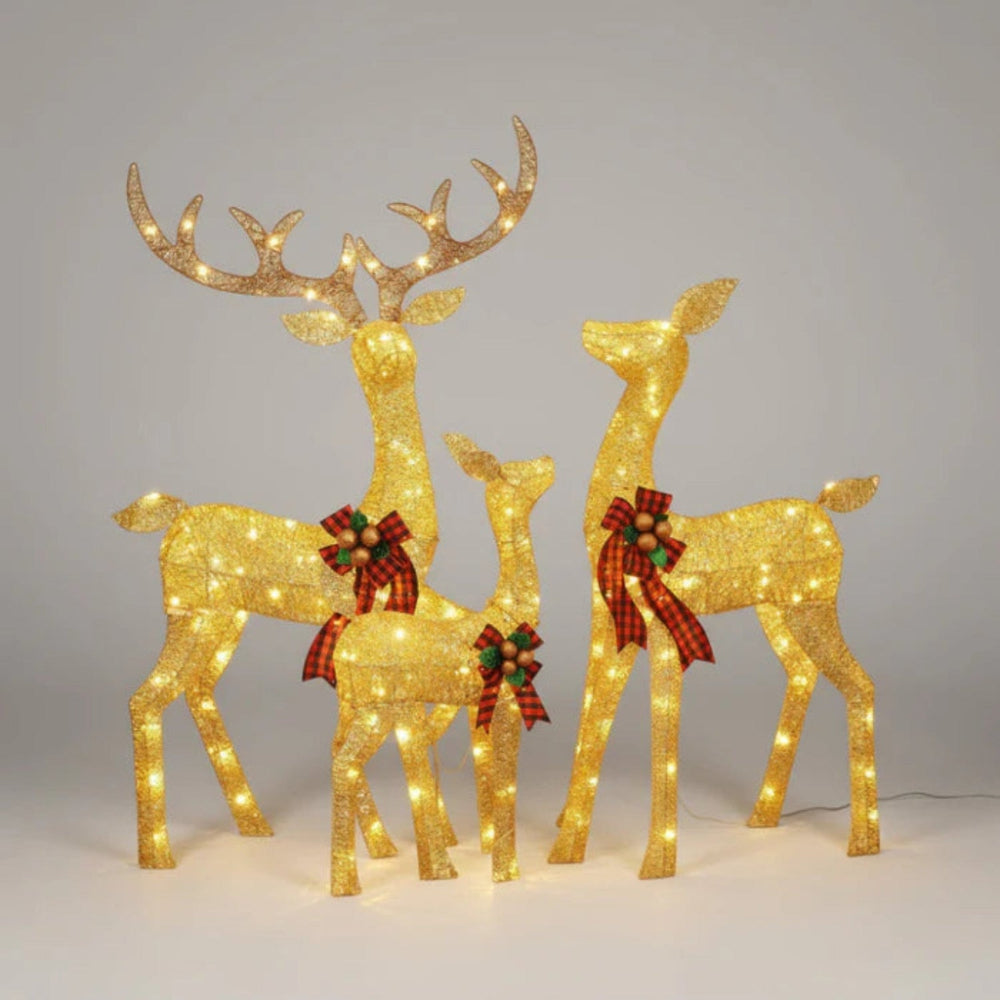 Adornos Navideños de Jardín Renos LED Decoración
