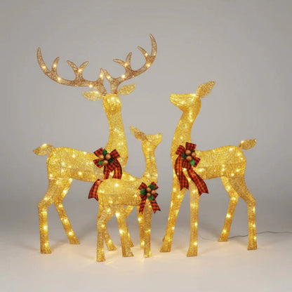 Adornos Navideños de Jardín Renos LED Decoración
