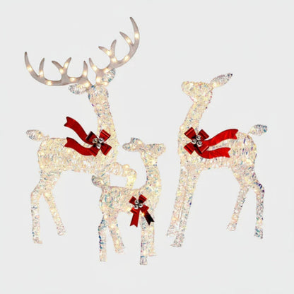 Adornos Navideños de Jardín Renos LED Decoración