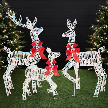 Adornos Navideños de Jardín Renos LED Decoración