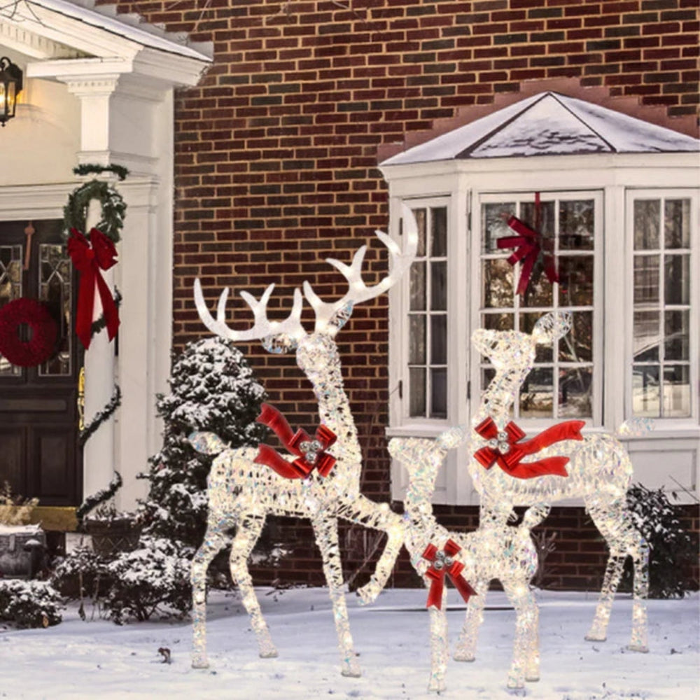 Adornos Navideños de Jardín Renos LED Decoración