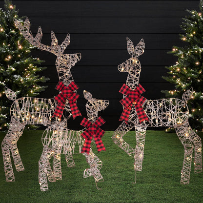 Adornos Navideños de Jardín Renos LED Decoración