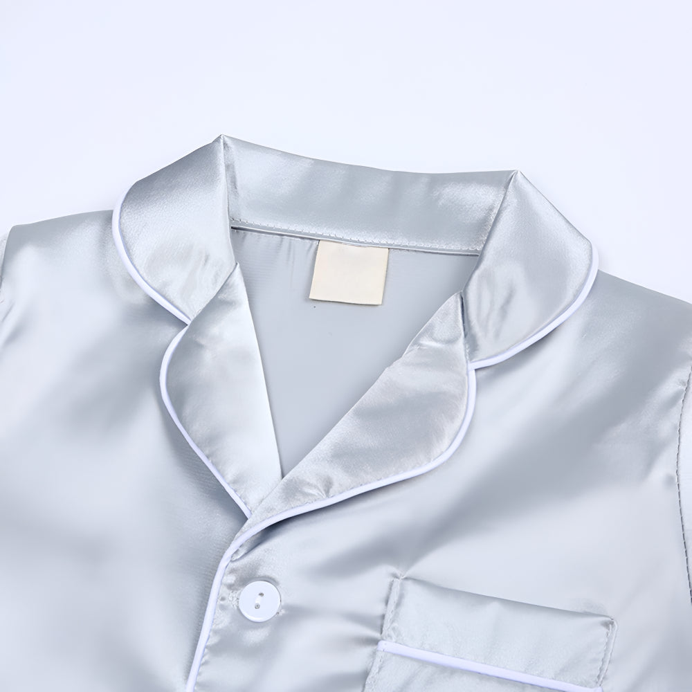 Pijama Infantil de Dos Piezas Liso para Dormir