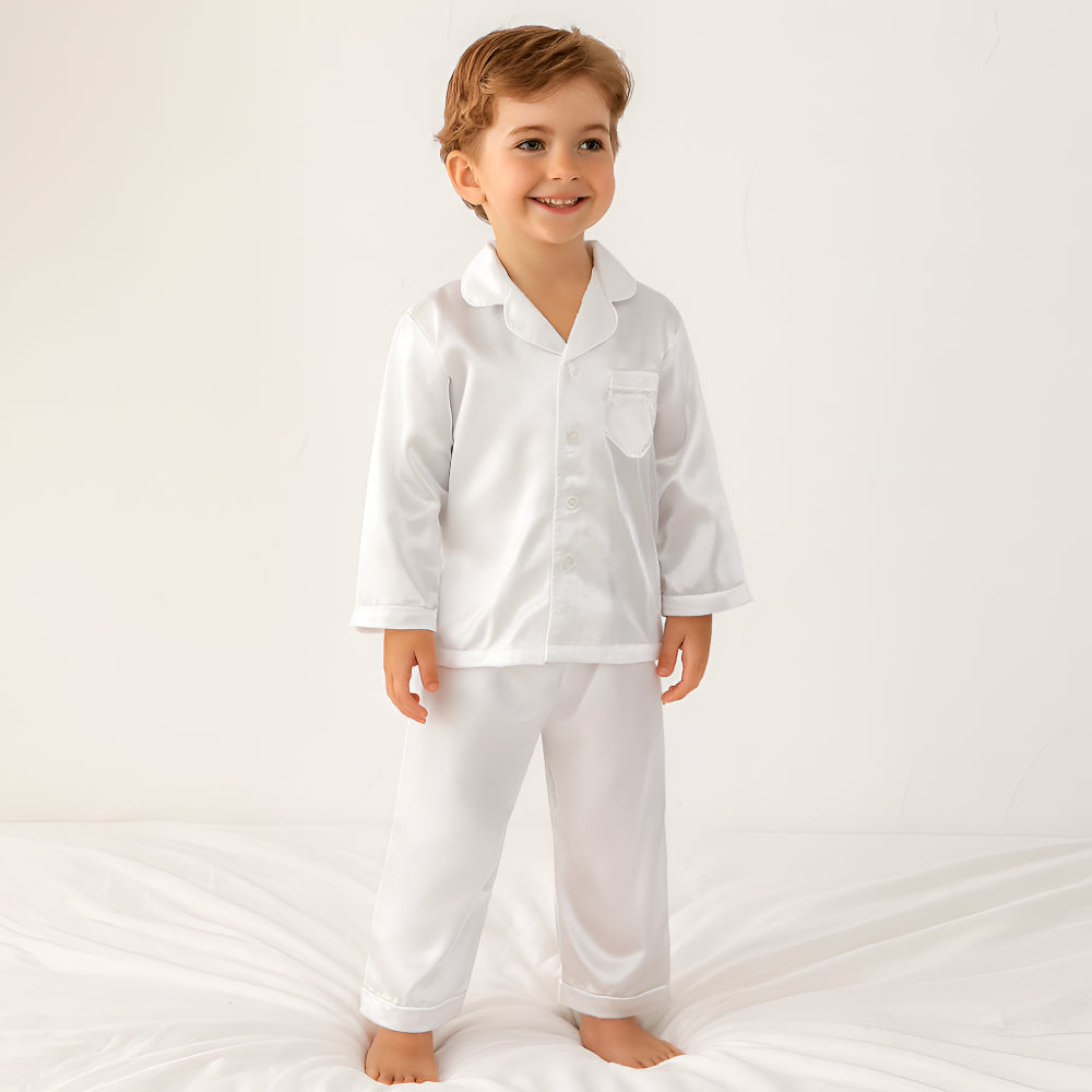 Pijama Infantil de Dos Piezas Liso para Dormir