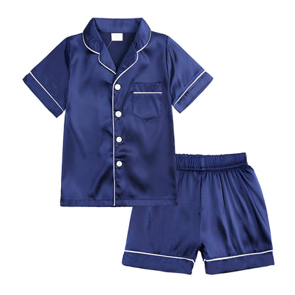 Pijama Infantil de Dos Piezas Liso para Dormir