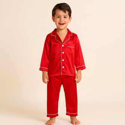 Pijama Infantil de Dos Piezas Liso para Dormir