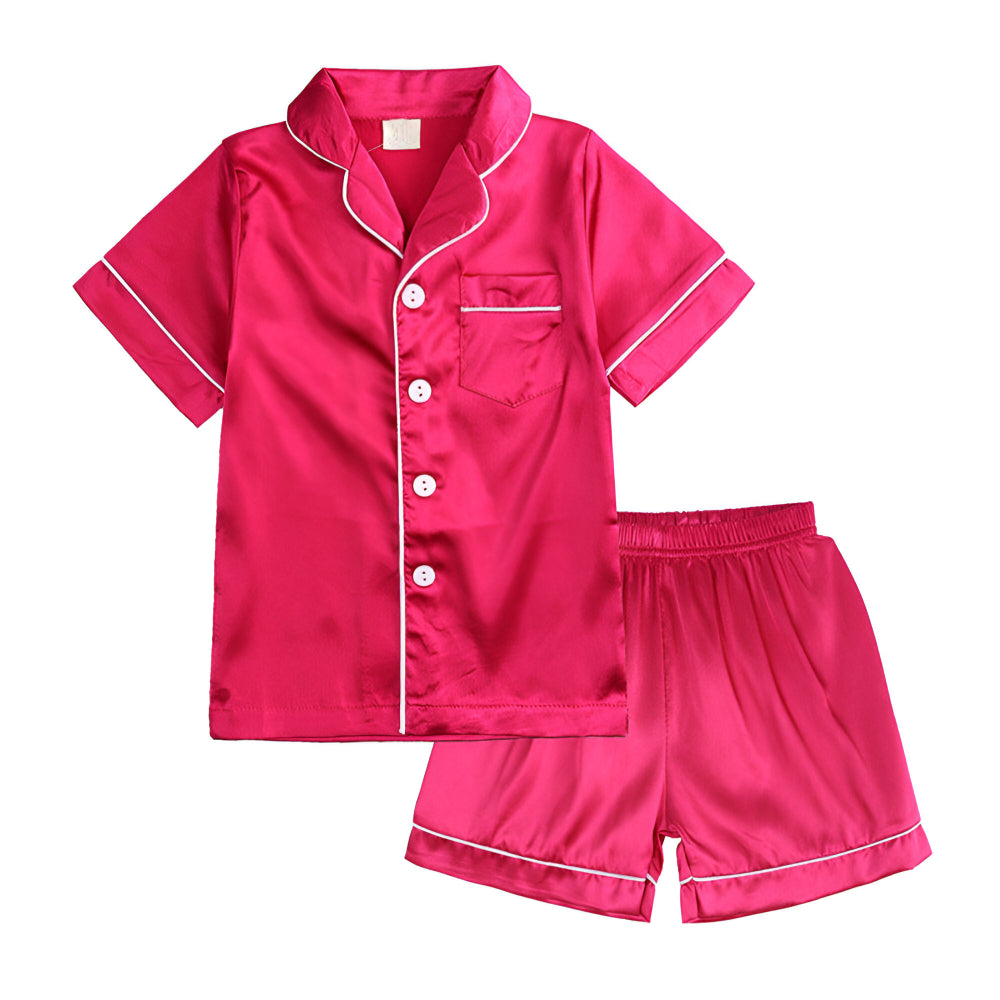 Pijama Infantil de Dos Piezas Liso para Dormir