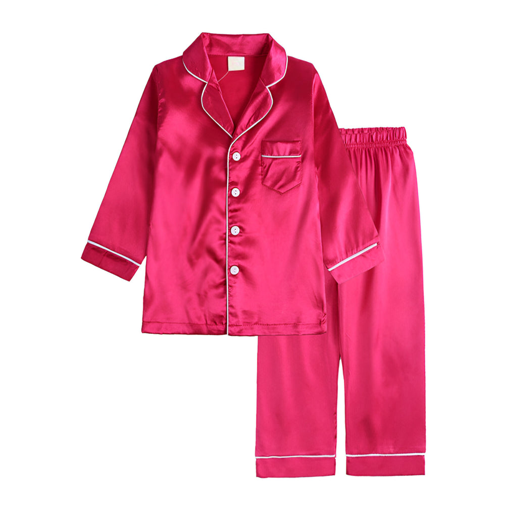 Pijama Infantil de Dos Piezas Liso para Dormir