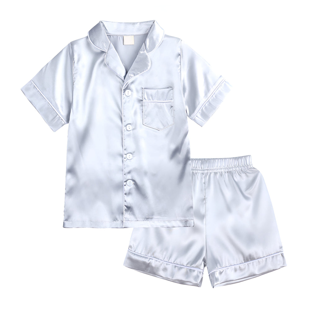 Pijama Infantil de Dos Piezas Liso para Dormir