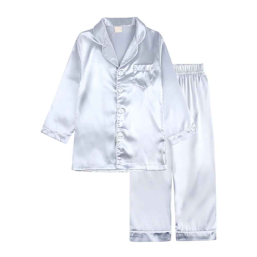 Pijama Infantil de Dos Piezas Liso para Dormir