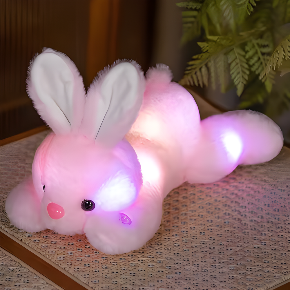 Glowing Bunny Plush Night Light Soft Toy for Kids