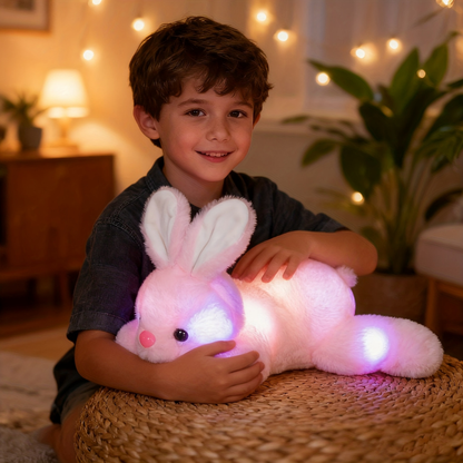 Glowing Bunny Plush Night Light Soft Toy for Kids