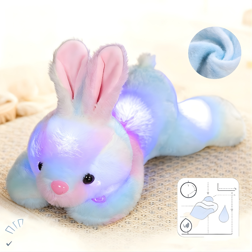 Glowing Bunny Plush Night Light Soft Toy for Kids