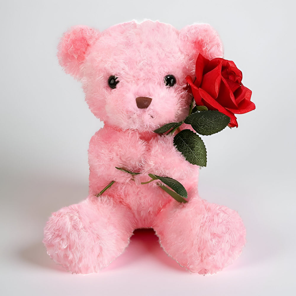 Orso di Peluche Rosa Decorativo Regalo Romantico