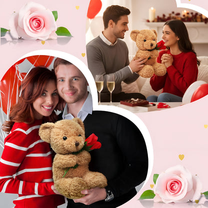 Orso di Peluche Rosa Decorativo Regalo Romantico