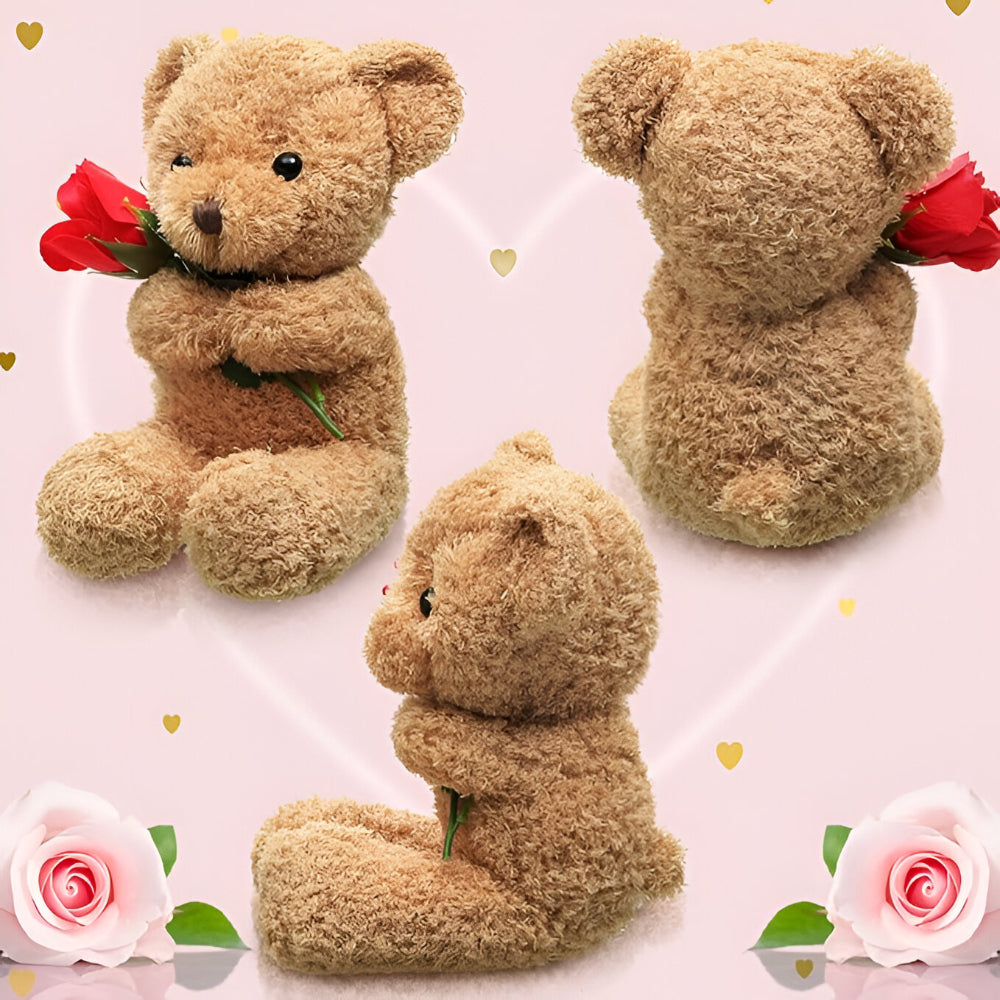 Orso di Peluche Rosa Decorativo Regalo Romantico