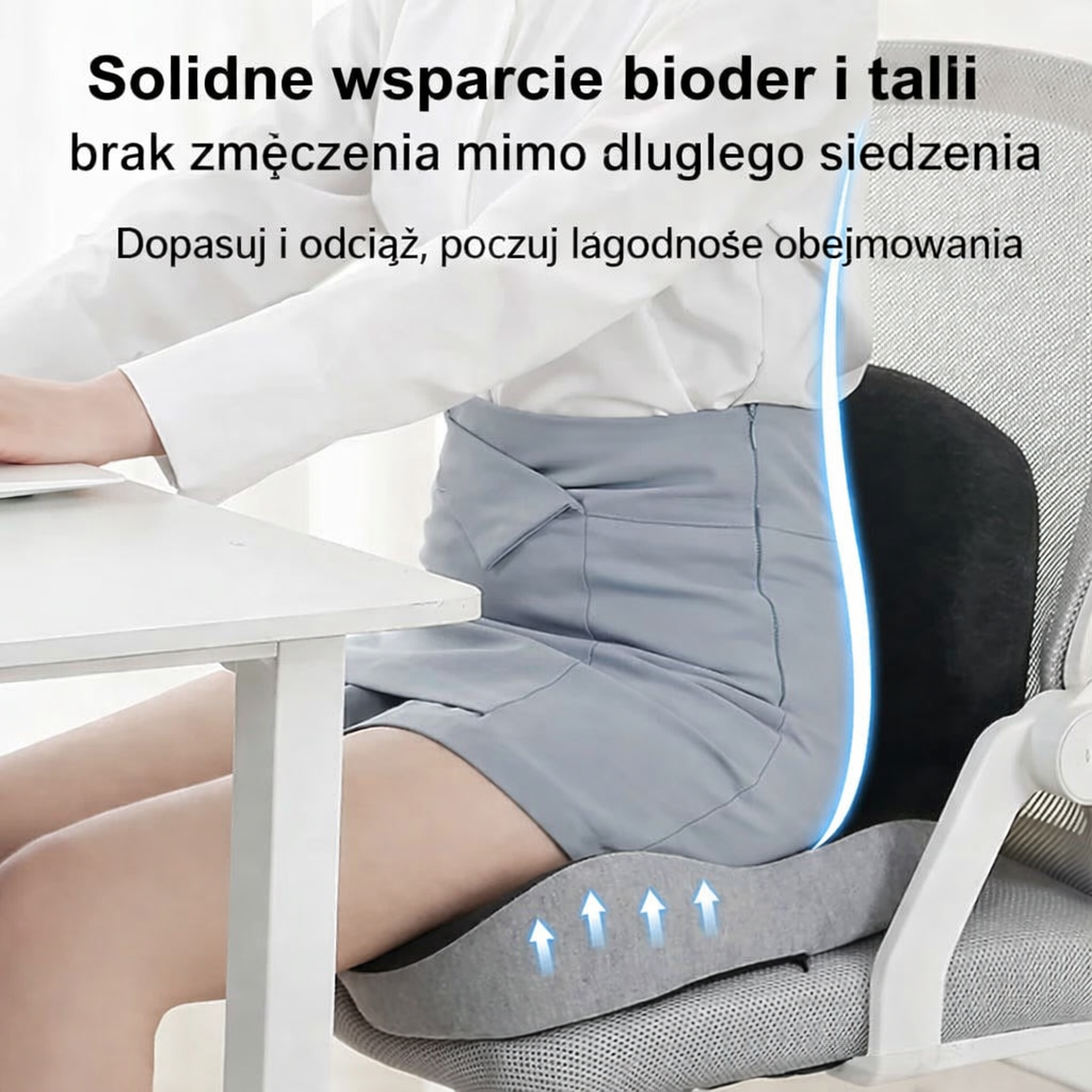 Poduszka lędźwiowa fotela samochodowego pianka pamięciowa 2