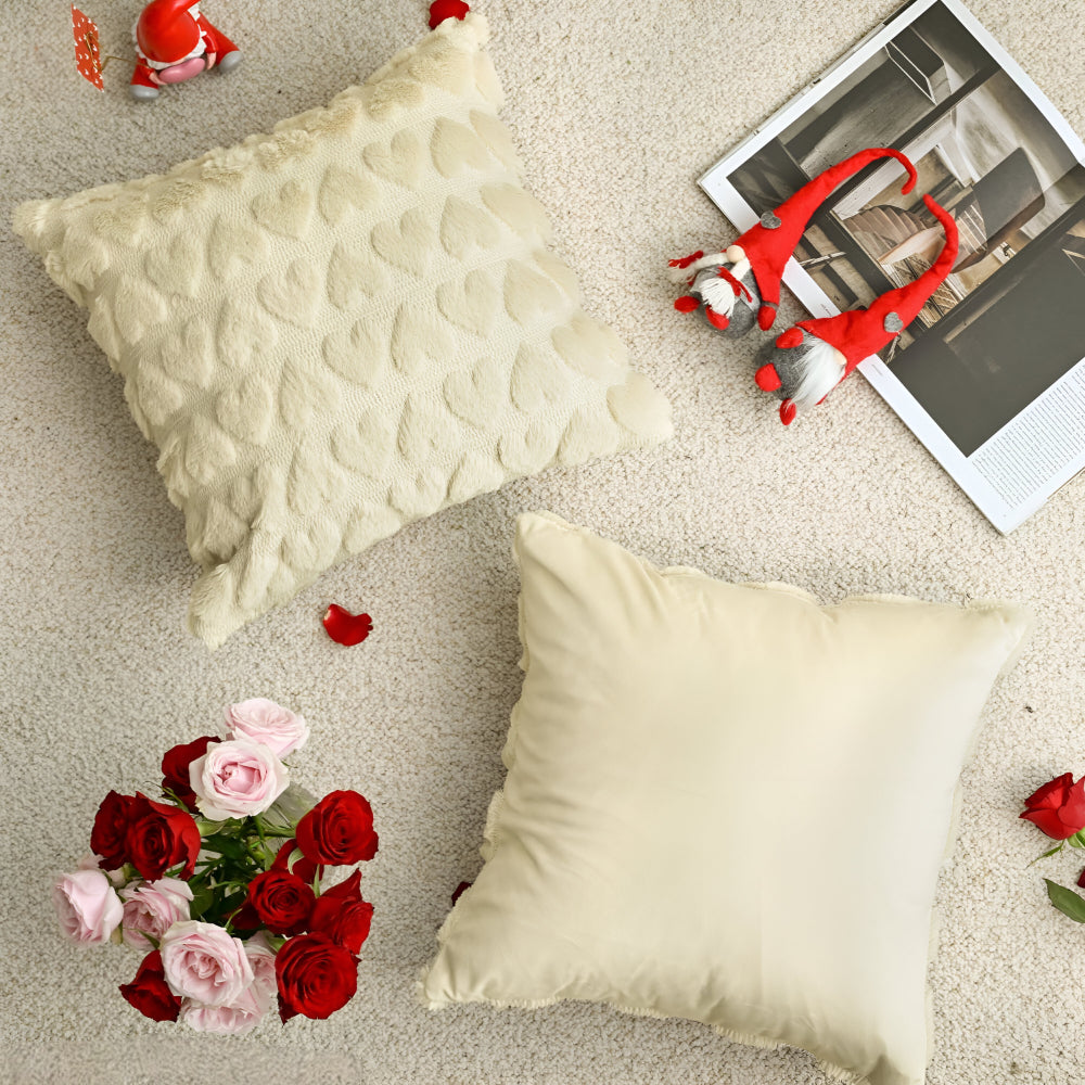 Valentine's Decorative Pillowcases Pink Heart Motif