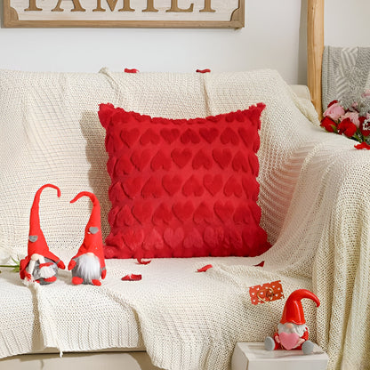 Valentine's Decorative Pillowcases Pink Heart Motif