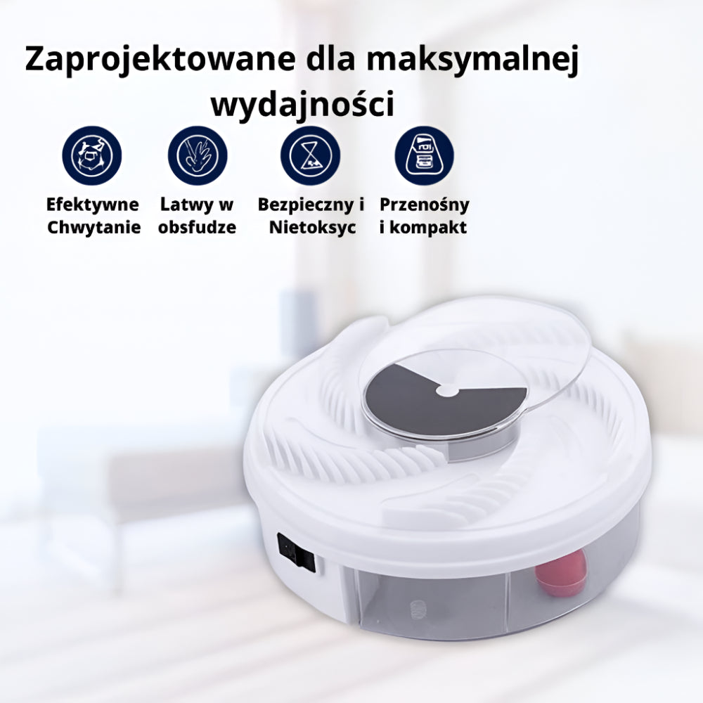 Pułapka na Muchy Elektryczna Cicha Obracająca Odstraszacz Owadów