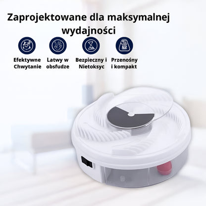 Pułapka na Muchy Elektryczna Cicha Obracająca Odstraszacz Owadów