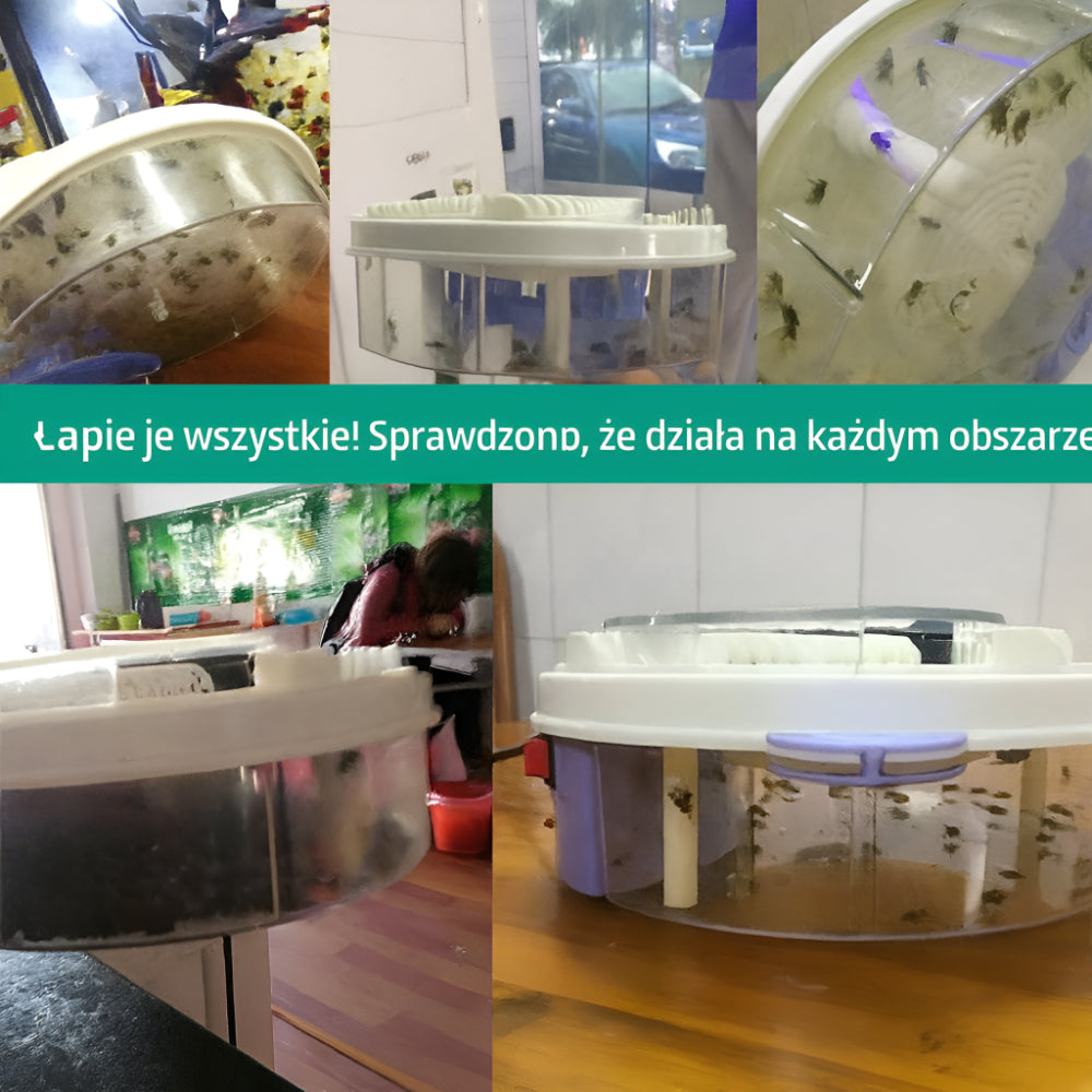 Pułapka na Muchy Elektryczna Cicha Obracająca Odstraszacz Owadów