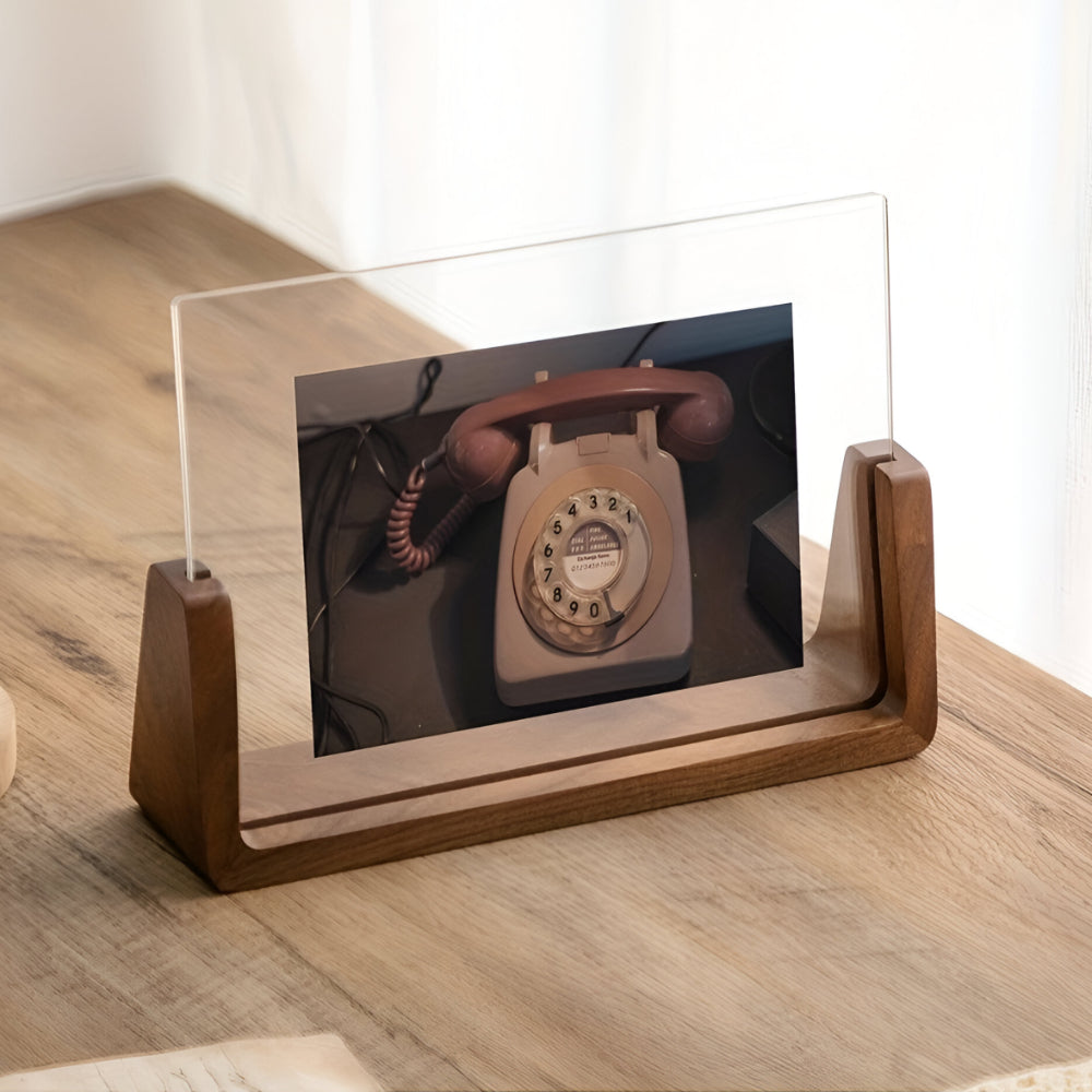 Ramka Akryl Zdjęcia Stojąca Lite Drewno