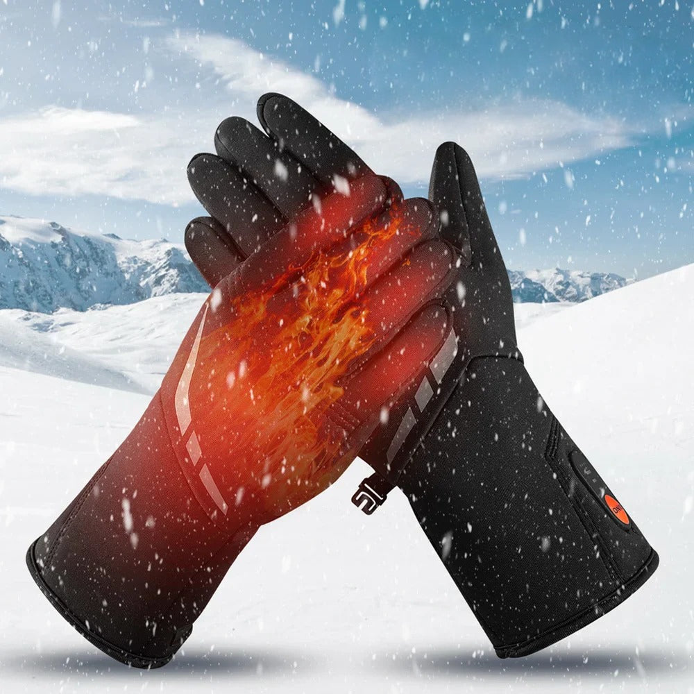 Heated Battery-Powered Ski Gloves Winter Sports