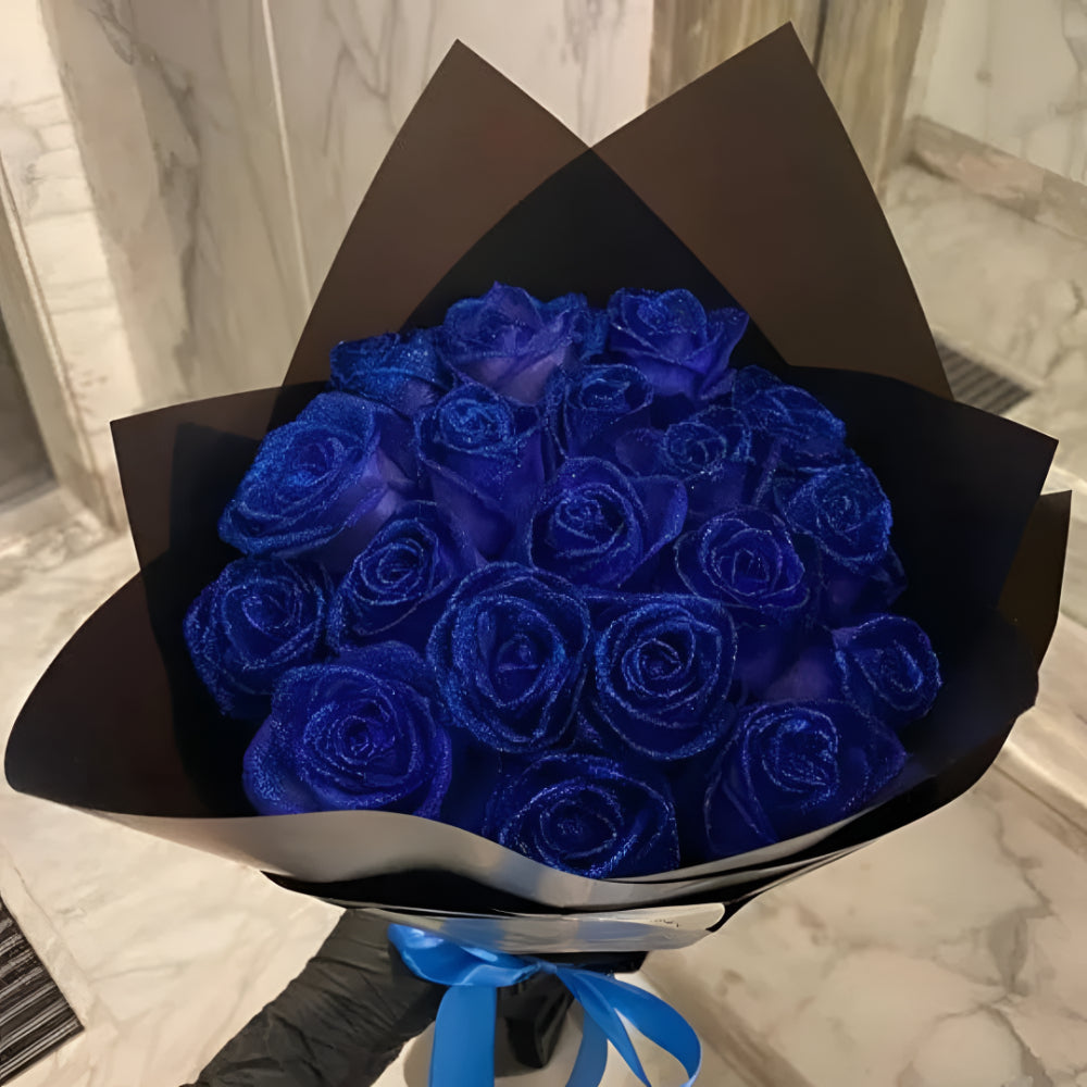 Artificial Glitter Rose Gift Decoration Box