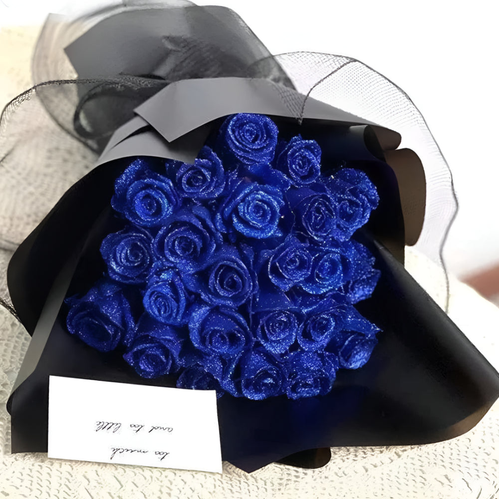 Artificial Glitter Rose Gift Decoration Box
