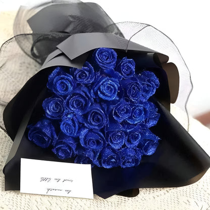 Artificial Glitter Rose Gift Decoration Box
