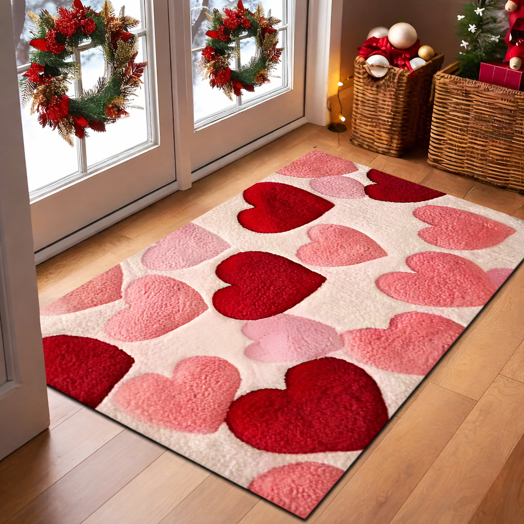 Heart Door Mat Non-Slip Entrance Rug