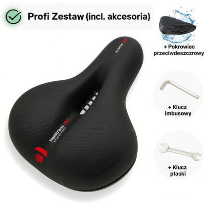 Siodełko Rowerowe Amortyzujące Szerokie Uniwersalne