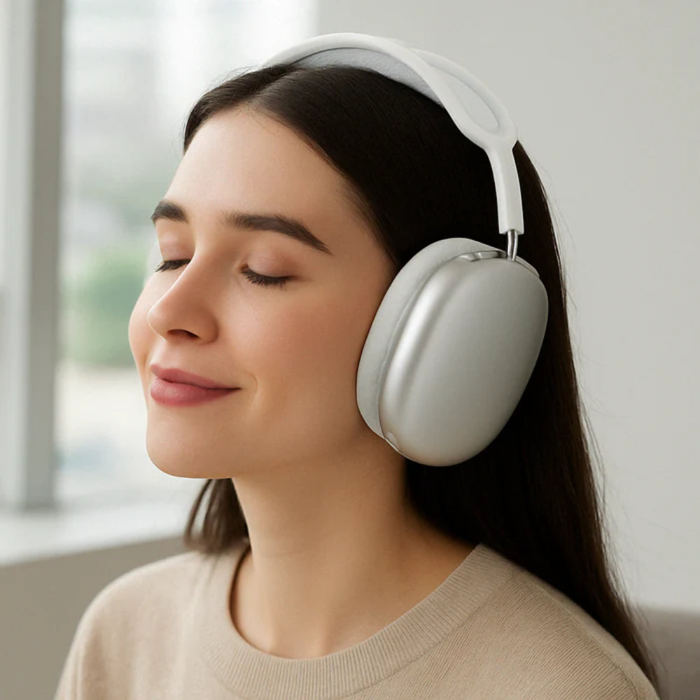 Słuchawki Bezprzewodowe Nauszne ANC Redukcja Hałasu Audio Premium