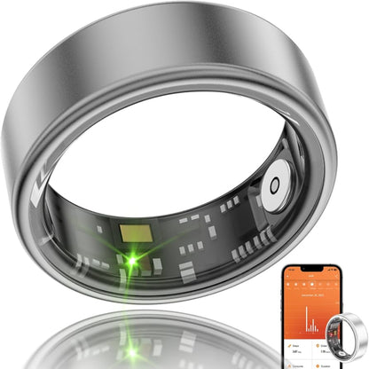 Smart Ring Monitor Tętna Stalowy Wodoodporny Fitness 3