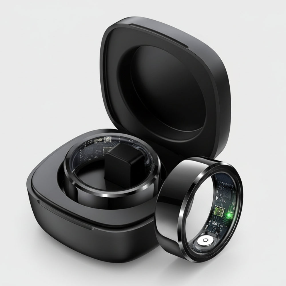 Smart Ring Monitor Tętna Stalowy Wodoodporny Fitness 7