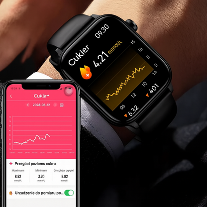Smartwatch Sportowy Monitor Zdrowia Tętno Krokomierz GPS