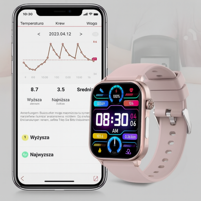 Smartwatch Sportowy Monitor Zdrowia Tętno Krokomierz GPS